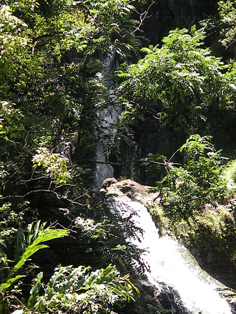 Hana Road Triple Waterfall, Maui Island, Maui County, Hawaii, photo by Patrick Michael McNally