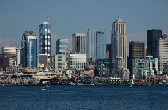 Seattle Coast and Skyline, Washington State, photo by Patrick (Pat) Michael McNally